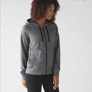 lulu lemon split hoodie heathered speckled black 6